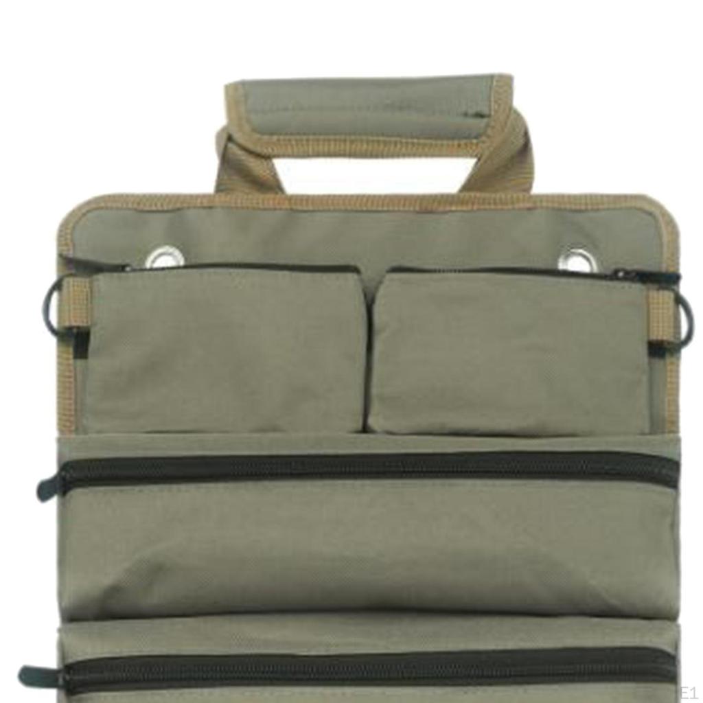 Tool Roll Pouch 4 Pockets Versatile Large Capacity Storage Organizer Up