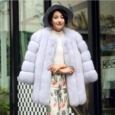 Casaco de Inverno Feminino com Capuz de Pele Sintética Moda e Quente Chapéu com Capuz Vertical de Pele Sintética Pelo Fofo