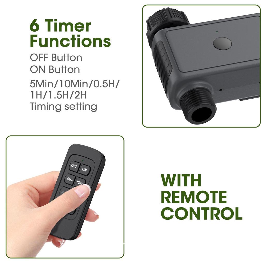 Smart Remote-Controlled Garden Watering Timer & Outdoor Irrigation Sprinkler System