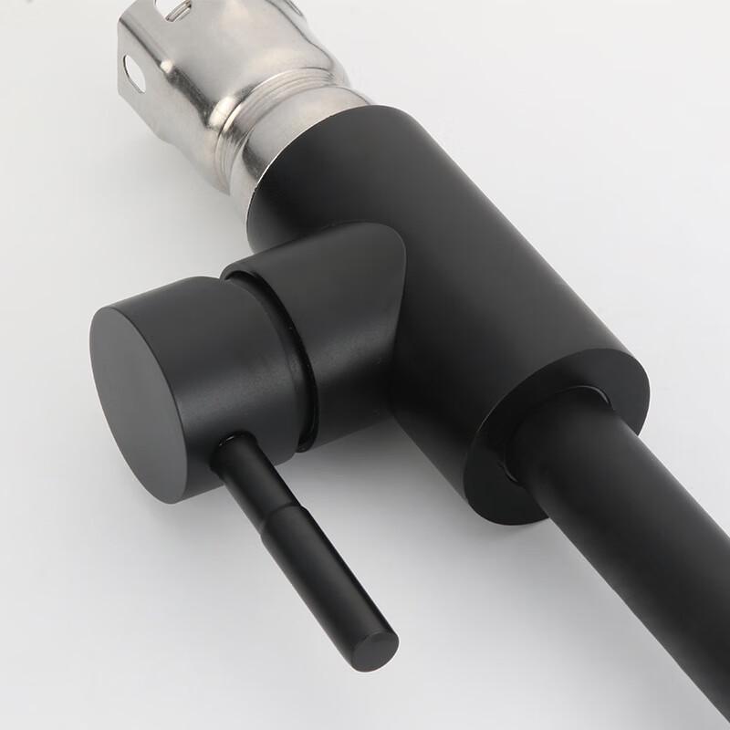 L-Shape Grey Painted Swivel Kitchen Faucet