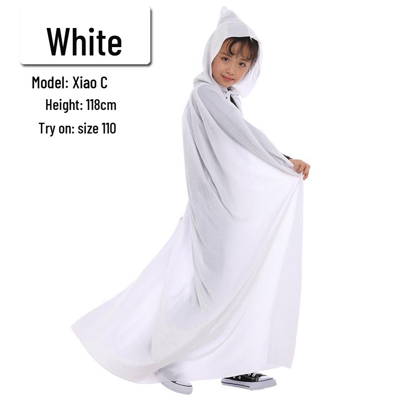 Pelerină de Halloween din catifea pentru copii și adulți - Pelerină costum cosplay de vrăjitoare sau secerător