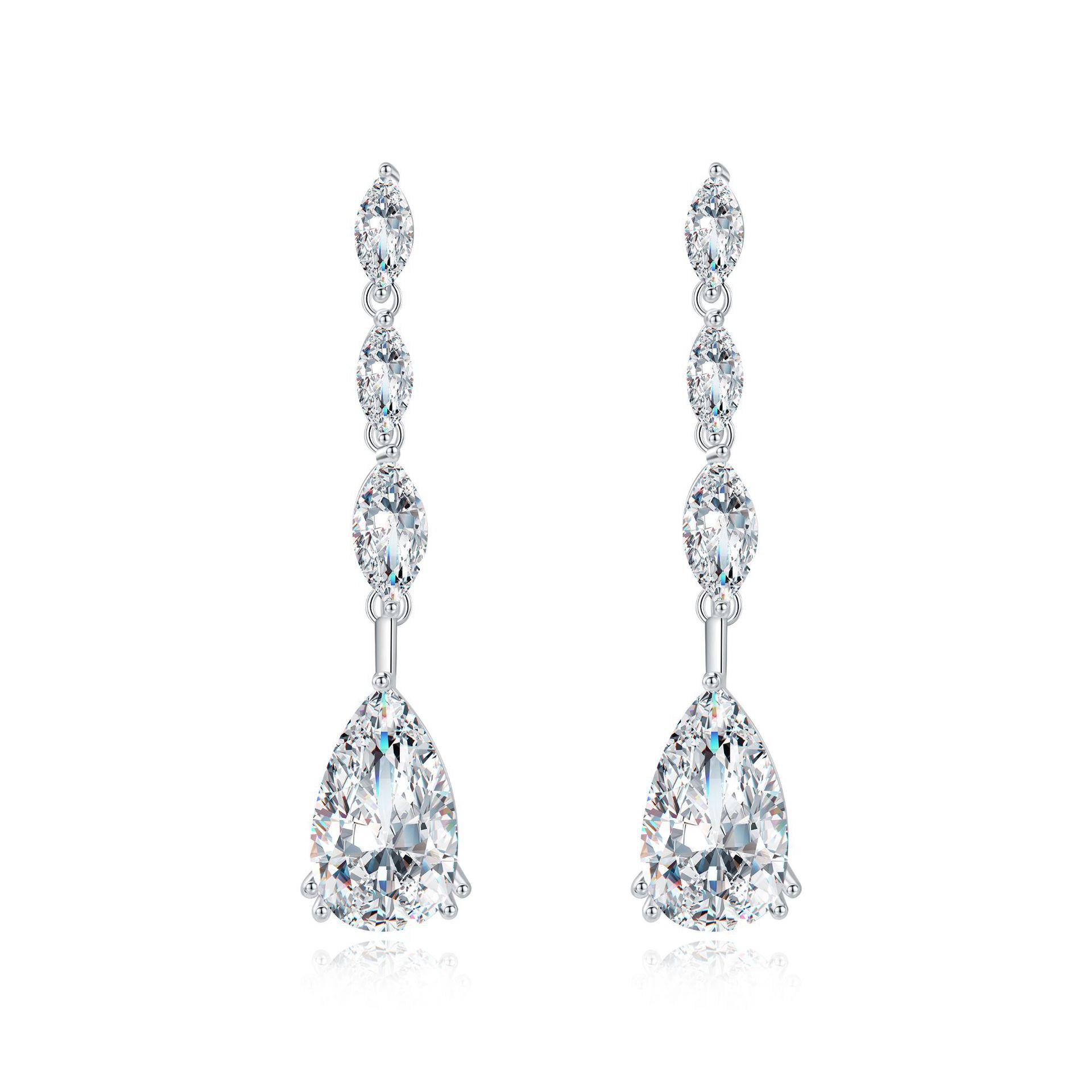 

Серьги-капли Gica Gema с бриллиантами из высокоуглеродистого материала, стерлинговое серебро 925 пробы, 47*10 мм, белый драгоценный камень, романтические ювелирные изделия, подарки для свадебной вечеринки, новый тренд 925 Silver белый