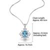 Natural Blue Topaz Snowflake Necklace, S925 Sterling Silver Winter Wonderland Pendant, November Birthstone Fine Jewelry Gift for Women