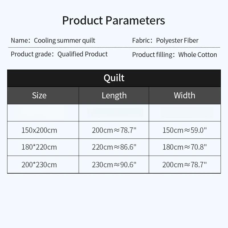 2025 new Japanese polyester cotton quilted summer quilt skin-friendly washable light luxury style solid color lightweight