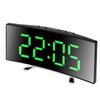 Curved LED Mirror Alarm Clock with Thermometer for Students