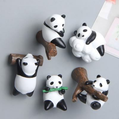 Panda Lying On The Tree Branch Creative Magnetic Buckle Refrigerator Magnet Suction Magnetic Sticker Home Decoration Po Wall