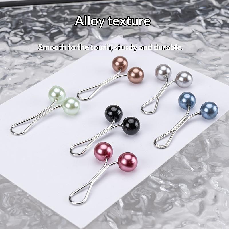 U-Shaped Pearl Brooch Fixed Straps Anti Slip Scarf Pin Diy Sewing Multi-Purpose Scarf Adjuster Lady Fixed Pins