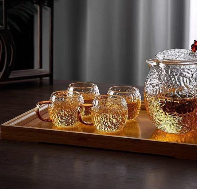 

Японский стиль Жаростойкий Набор 6 шт Высокотемпературный и Взрывозащищенный Чайная чашка из кованого стекла Боросиликатные чашки Кухня 120ml