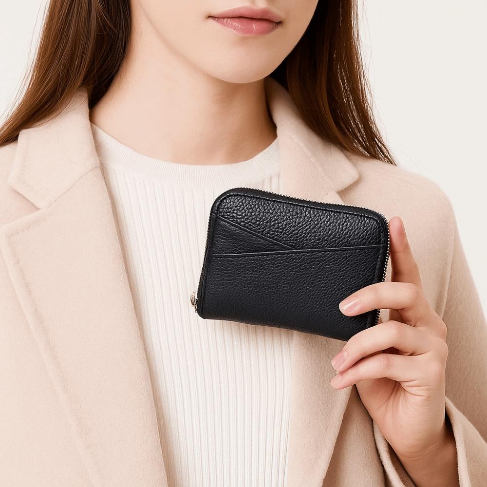 Short Coin Pouch Japanese Organ Card Holder Portable PU Leather Wallet  School