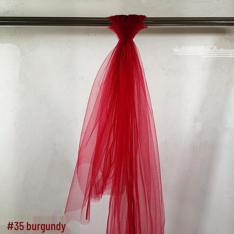 High-Density Swiss Organza Yarn Wedding Decor Fabric: Table Runner, Ceiling Drapes, Chair Sash Props