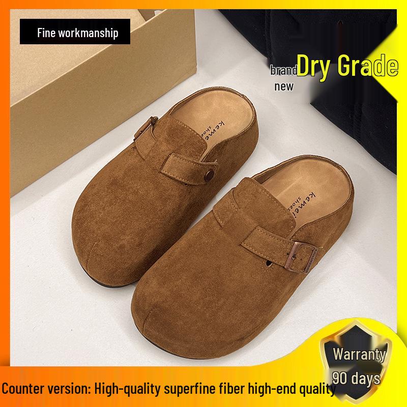 Birkenstock Women's 2025 Thick-Soled Closed-Toe Slip-On Half-Slippers for Outdoor Wear