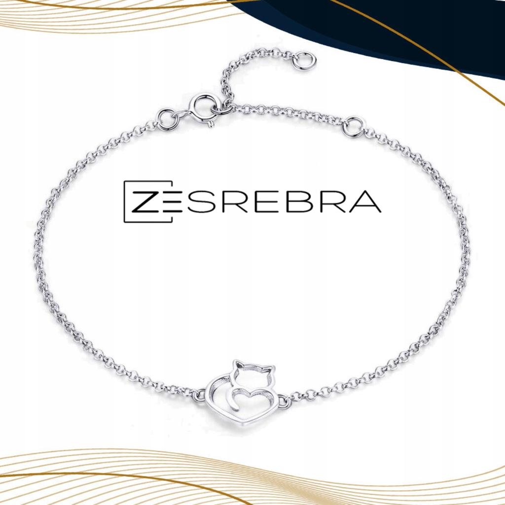 Women'S Bracelet Kitten S925 Cat Kitty Heart