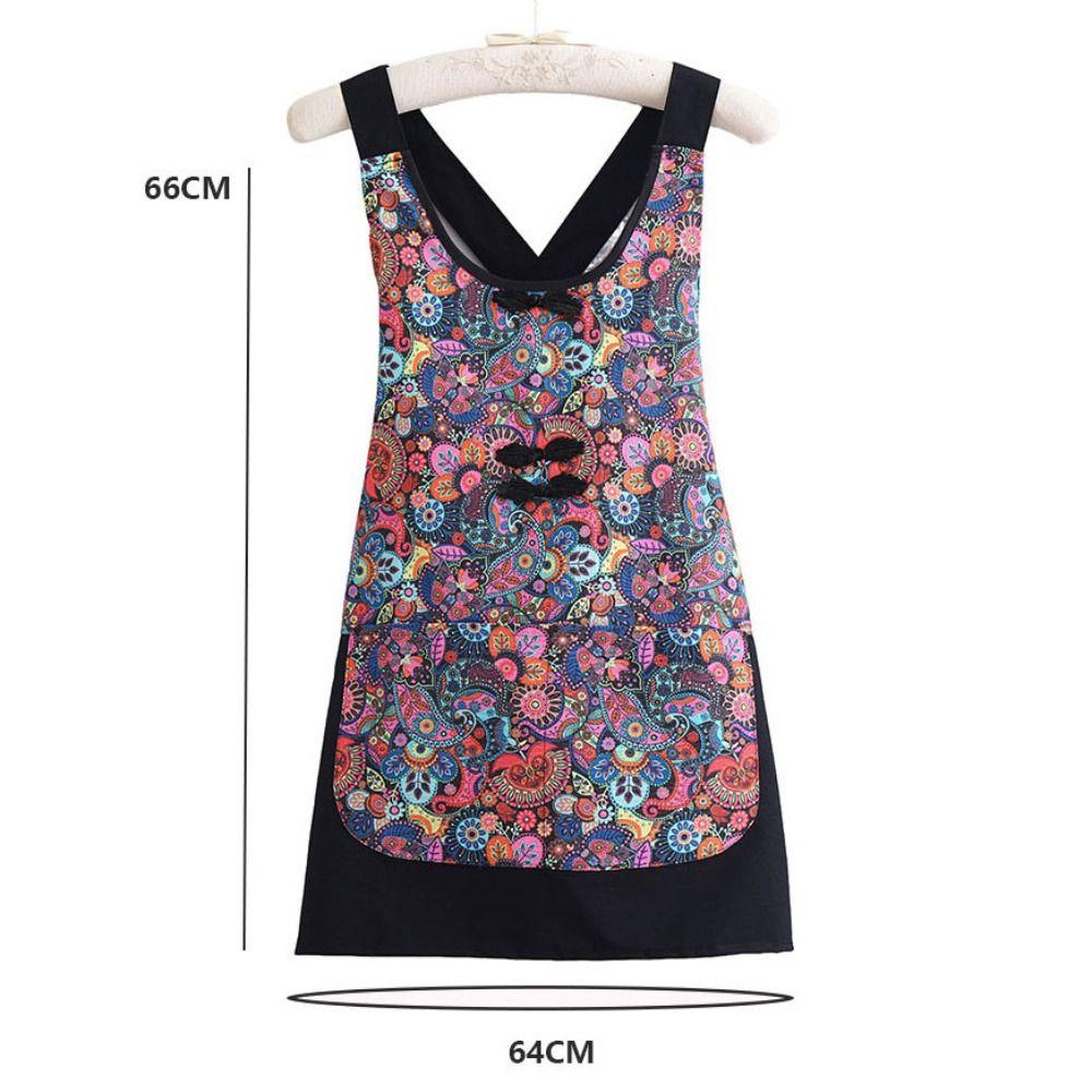 Large Pockets Cooking Apron Anti-fouling Kitchen Cooking Smock Catering Work Clothes  for Adult