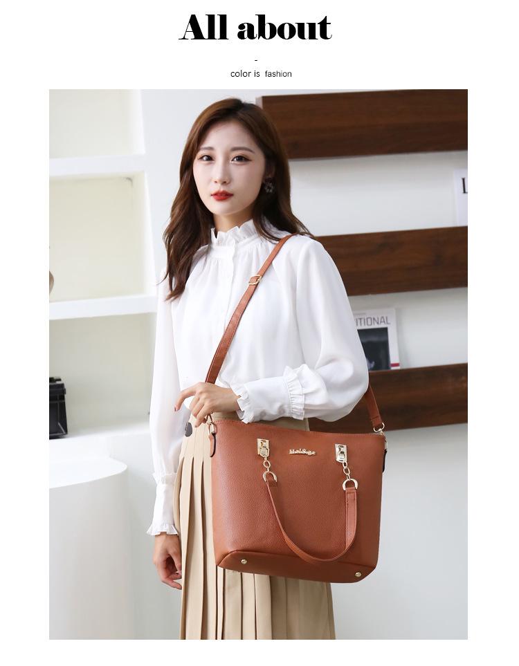 2023 Sada tašek pro matku a dítě: Trendy Kabelka, Taška přes rameno a Dámská velká taška crossbody - Šestidílná kolekce