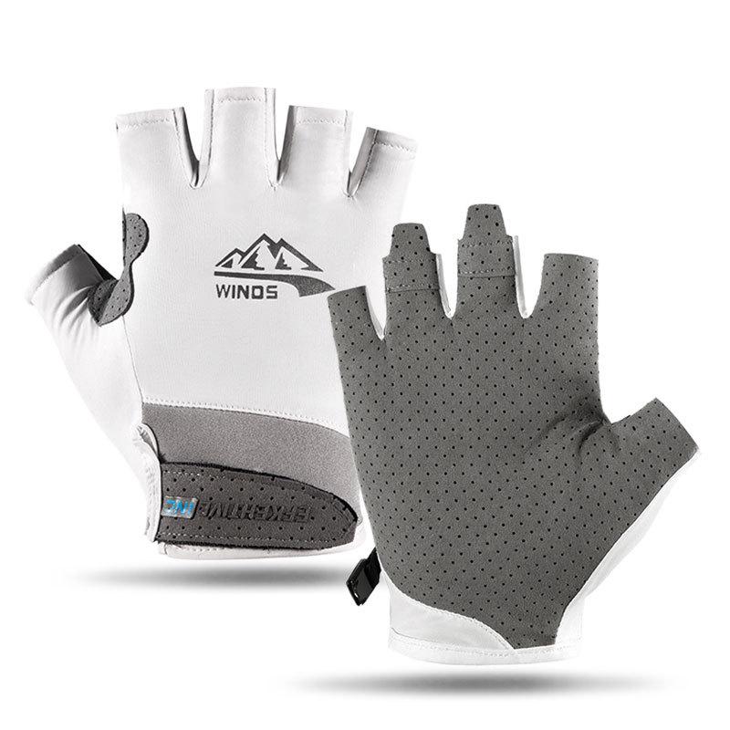 Ice Silk Unisex Fingerless Gloves: Lightweight Sun Protection for Outdoor Activities