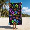 Neon Star Design Unisex Beach Towel, Soft Lightweight Absorbent Quick-Dry for Beach Camping Gift