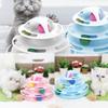 Levels Turnable Toys for Cats Accessories Tower Tracks with Balls Cat Toy Interactive Intelligence Training with Fun Cat Stick