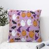 Cute Halloween Pattern Pillowcase Soft Polyester Cushion Cover Gift Pumpkin Ghost Throw Pillow Case Cover Home Square 18''