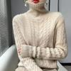 Autumn and Winter Turtleneck Sweater Women Long Sleeve Female Knitted Pullover Loose Lady Thicken Knitwear