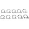 10pcs Bow Shackle Stainless Steel High Hardness DRing Anchor for Camping Hiking Outdoor Sports(M6