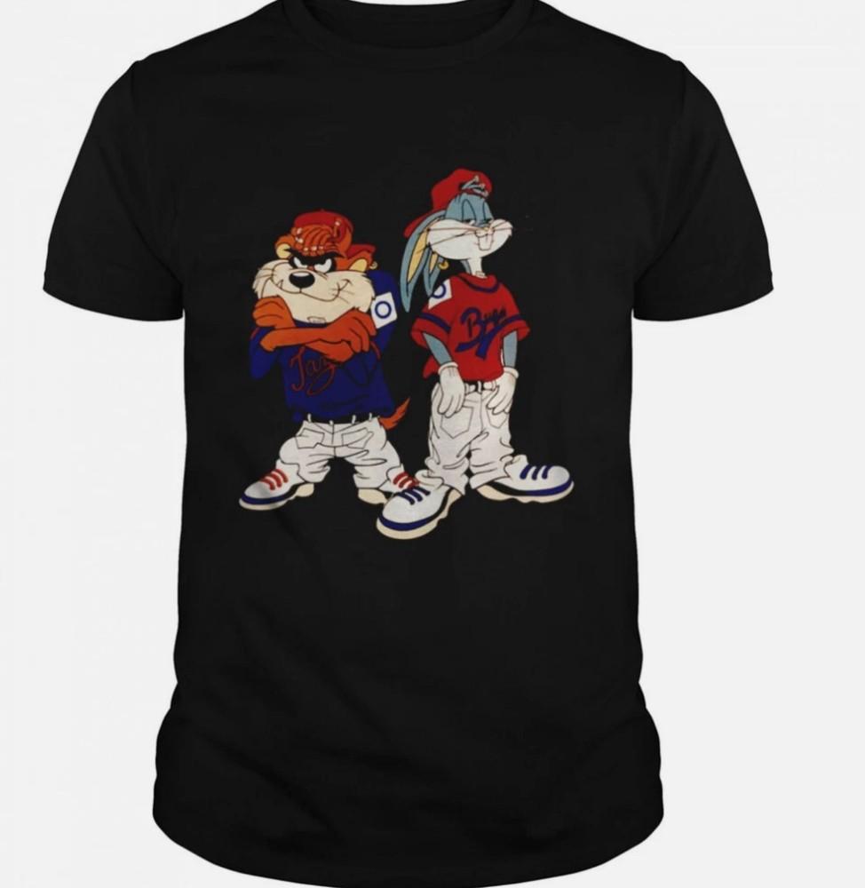 90s hip hop Bugs and Taz Kris Kross Shirt Black Unisex S-5XL Unisex T-Shirt S