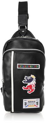Admiral Kunstleder Umhängetasche Schultertasche Markenname Golftasche mit gesticktem aufgerichteten schwarzen Herren Tasche, Leicht, Design, ADBA-01,