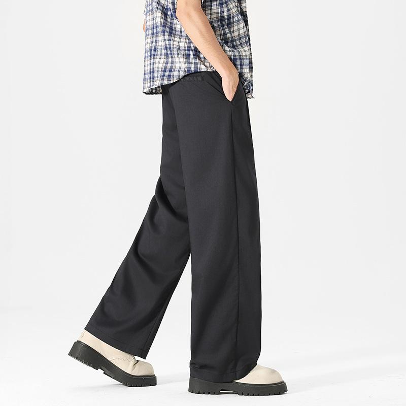 Modal cool casual pants summer thin new loose straight men's old money drape trousers