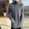 Lekasha 100% Mink Cashmere High Neck Knit Sweater - Versatile Solid Color for Autumn/Winter