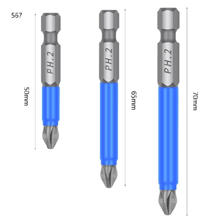 Cross Impact Screwdriver Bits Set Magnetic Batch Heads 25/50/65/70/90/127/150mm
