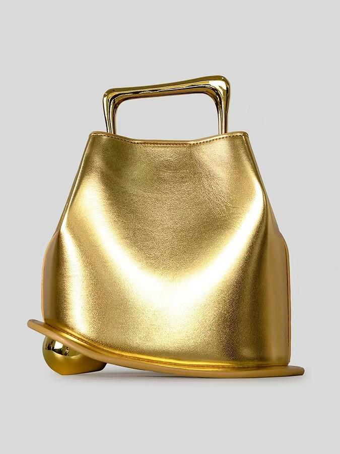 Borsa a Secchiello Tracolla in Morbida Pelle di Lusso Estate 2026 - Elegante Borsa a Mano da Sera da Donna
