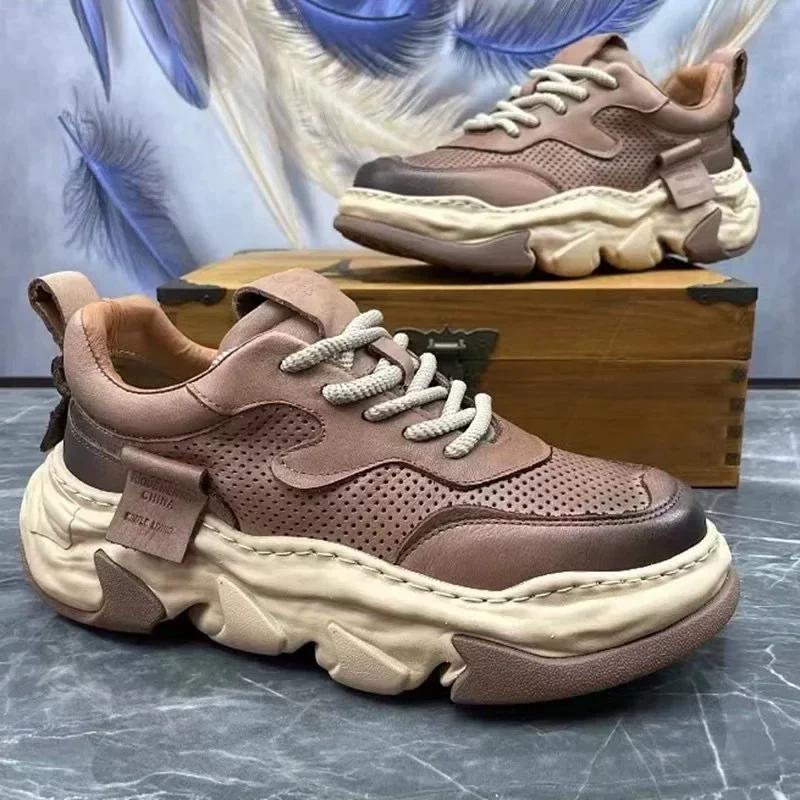 

Men Casual Sports Shoes New Fashion Mesh Breathable Running Shoes Man Platform High Quality Light Athletic Sneakers 2024