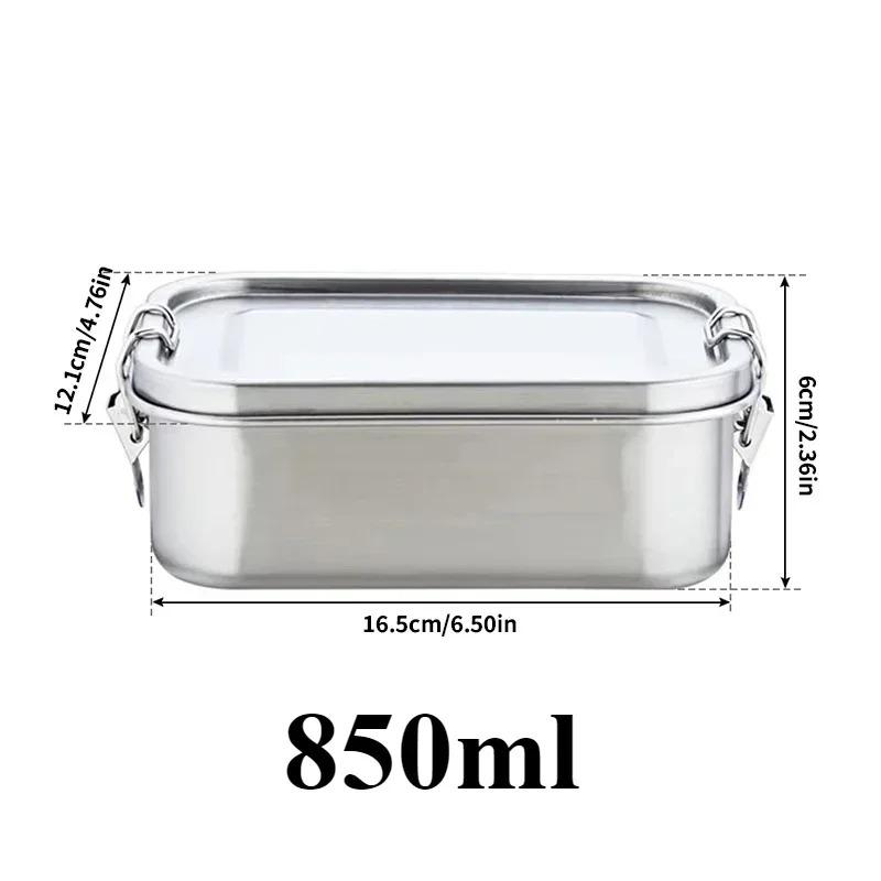 Stainless Steel Lunch Box for Kids And Adults, Portable Leak-Proof Bento Box, Travel Food Meal Prep Container Dishwasher Safe