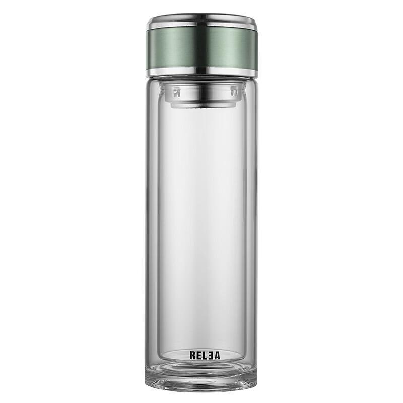 RELEA Ming Jue Double-Wall Borosilicate Glass Tea Mug