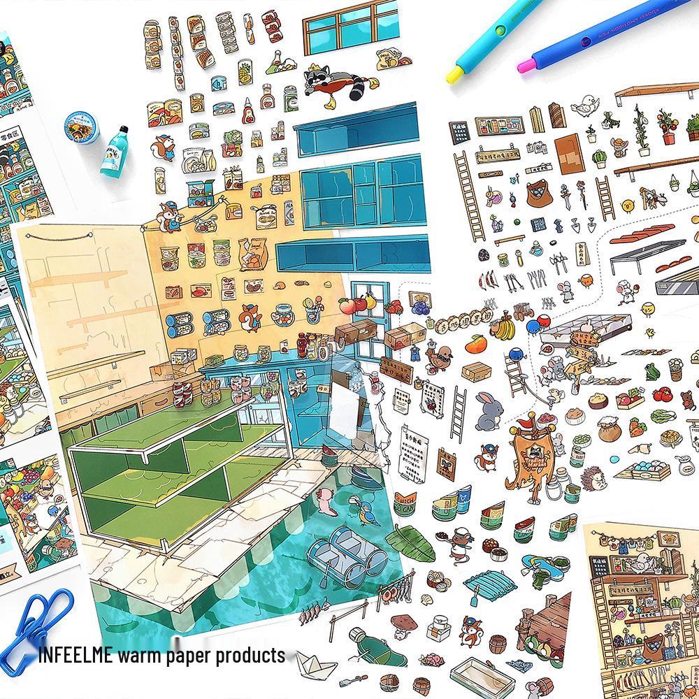 Infeel.Me 36th Edition 2.5D Large Scenery DIY Sticker Set
