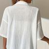 Solid Color Mesh Sun Protection Short-Sleeve Top - Trendy, Loose, Cool Summer Outerwear