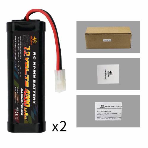 Melasta 7.2V 4200mAh Nickel-Metal Hydride Battery with Tamiya Compatible Discharge Connector, NI-MH High Capacity, Compatible with RC Cars, Racing Car
