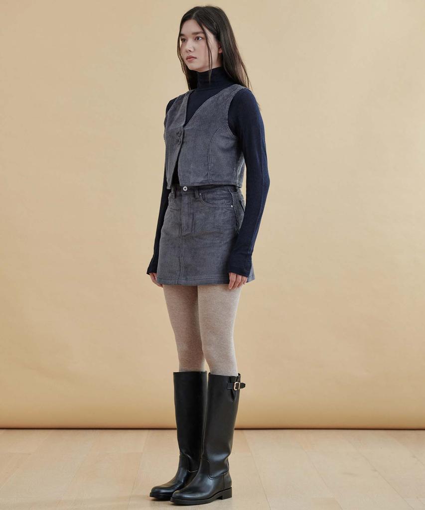 Plack Woman Corduroy Skirt M97 Rinse