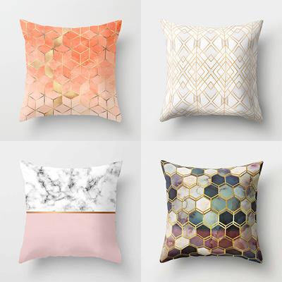 Brief Marble Geometric Sofa Decorative Cushion Cover Pillow Pillowcase Polyester 45*45 Throw Pillow Home Decor Pillowcover