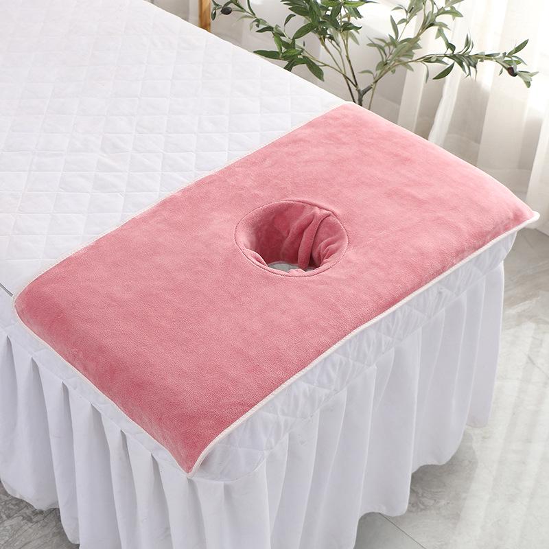Beauty Salon Face-Down Massage Bed Pad - Thick, Absorbent, Lint-Free Large Towel with Face Hole