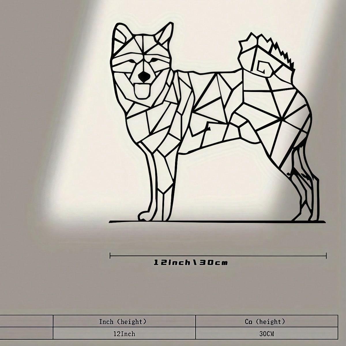 Shiba Inu Metal Wall Art Dog Statue Garden Home Decor Gift