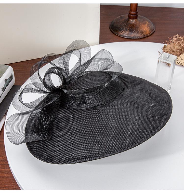 2026 Spring/Summer Wide Brim Retro Bowknot Hat for Women: French Socialite Style