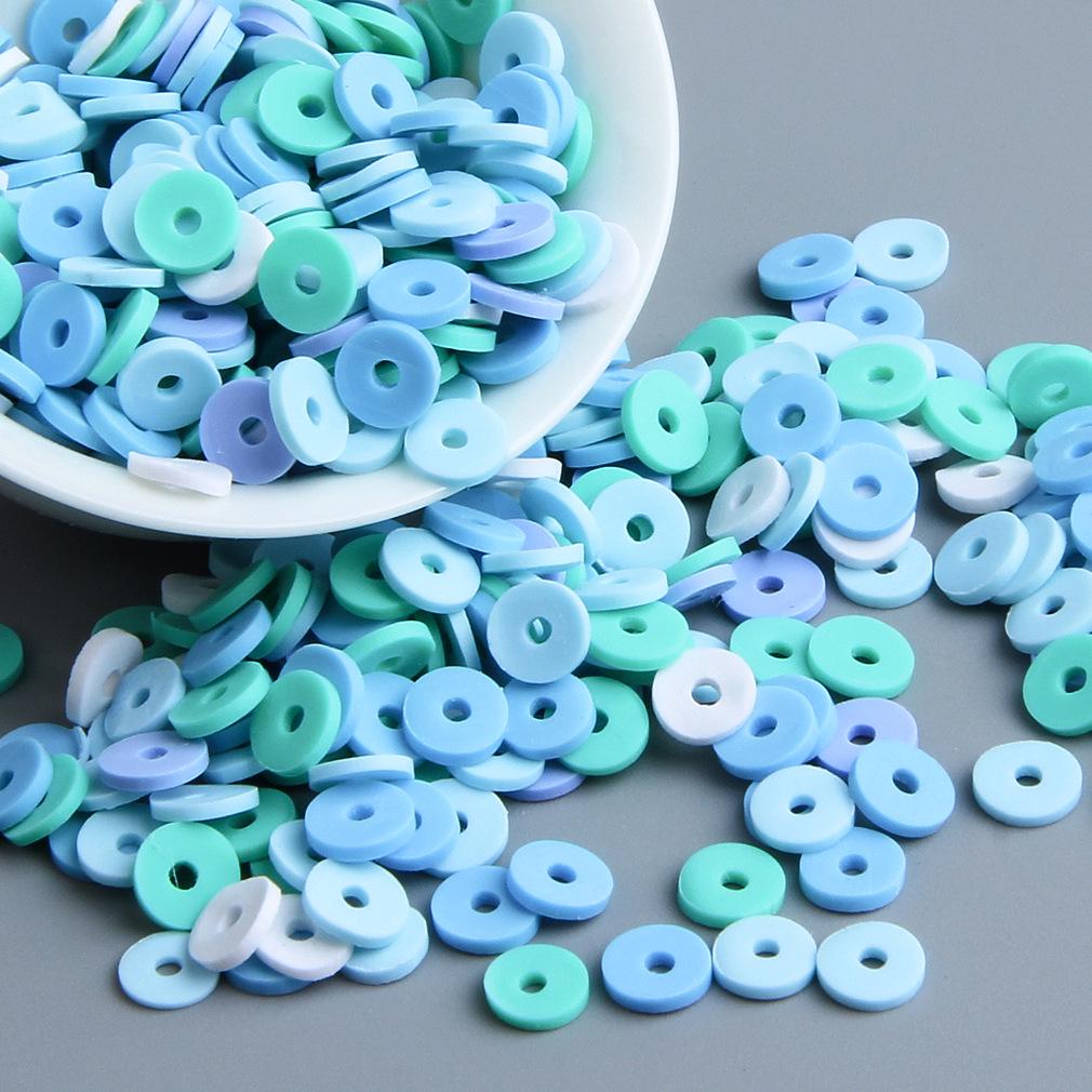 10g DIY Solid Color Polymer Clay Beads for Bracelets & Necklaces - Handmade Spacer Beads