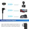 3A 3.5m Car Dash Cam Hardwire Kit - 12-24V Step-Down Power Cable with Mini/Micro/Type-C USB Interface for Dashcams