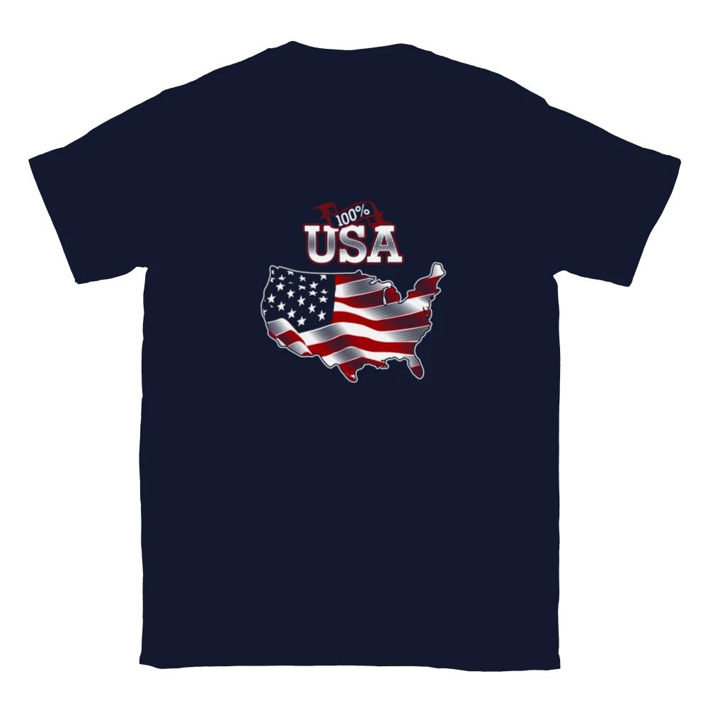 USA Pride 100% Cotton T-Shirt - Unisex Crewneck L