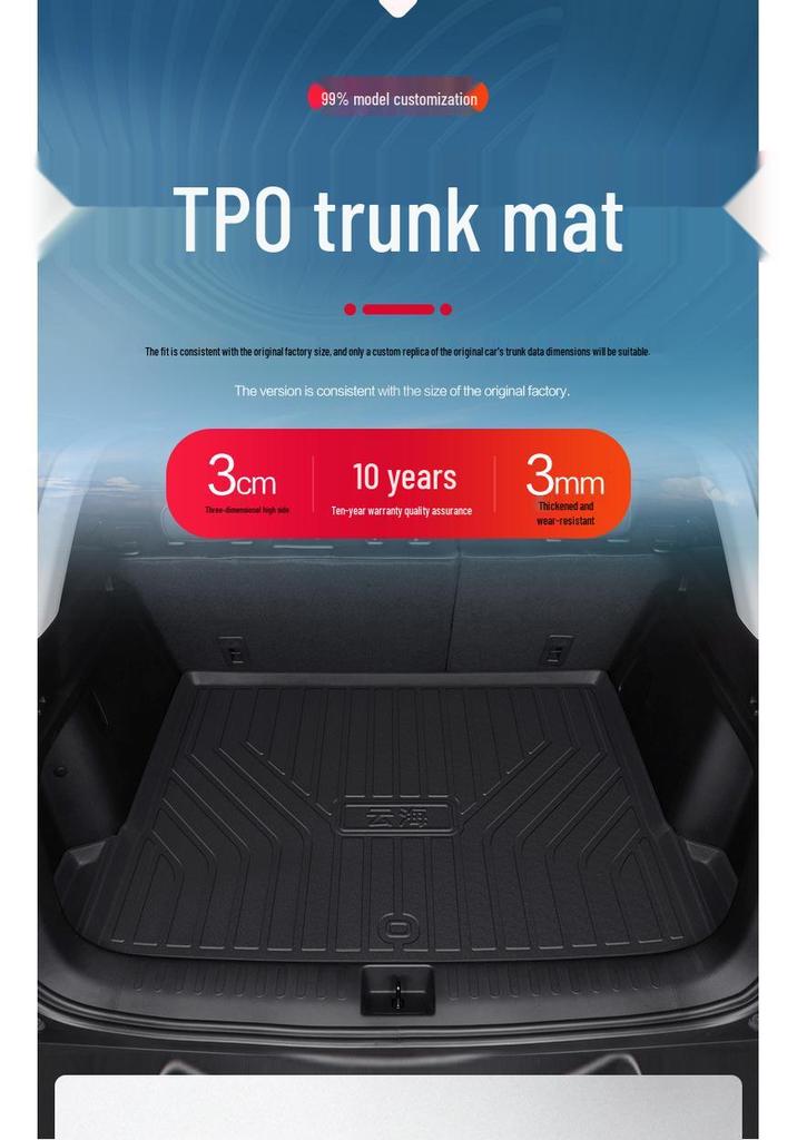 Baojun Yunhai Car Trunk Waterproof TPE Mat - Interior Decoration Accessory