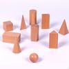 10Pcs Wood Geometric Solids Elementary Children Kid Geometry Learning Toys