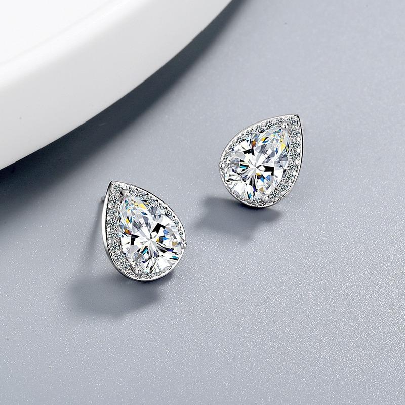 Lindon Women's Zircon Copper Alloy Earrings - Wedding Party Gift Pendant Earrings