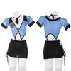 Policewoman Uniform Seduction Passionate Hot Bed Erotic Lingerie Maid Cosplay Hip Bag Skirt