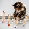 Soulchen 40 Pcs Interactive Cat Feather Ball Toy Set 2025 New Bouncy Rubber Elastic Rolling Balls Toy with Feather for Bored Indoor Cats Playful