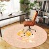 1pc Angel Baby Round Chair Mat Office Area Rug - Non-Slip, Floor Mat for Office, Bedroom, and Indoor Decor P127198
